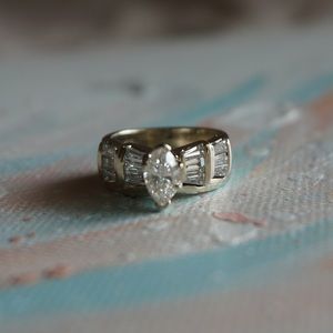 14kt white gold ladies diamond wedding set!!!